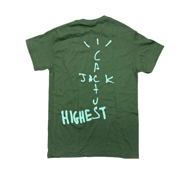 Travis Scott Jordan Cactus Jack Highest T Shirt Olive - Picture 1 of 2